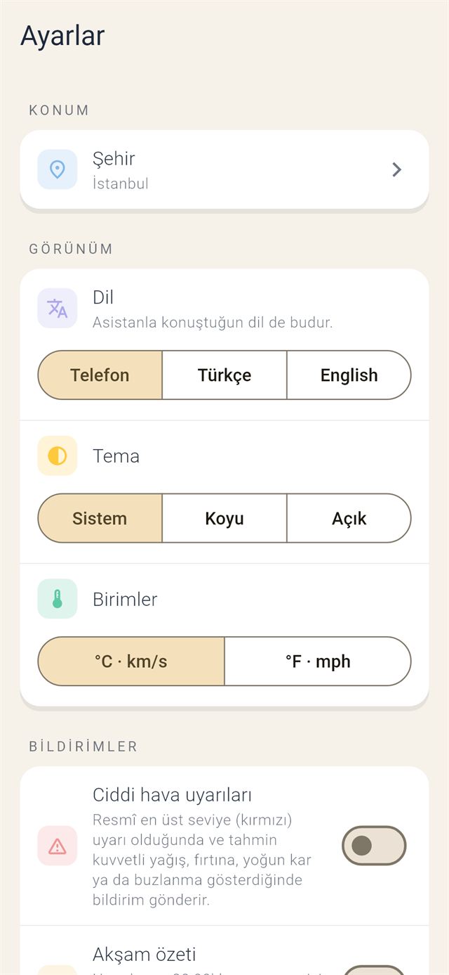 Ayarlar